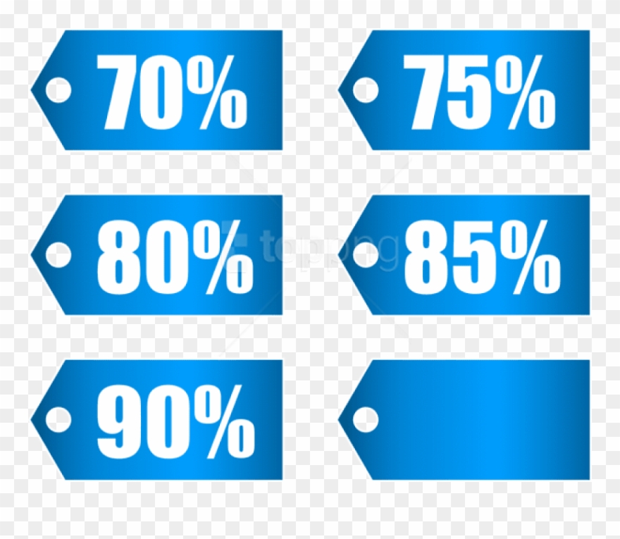 Free Png Download Blue Discount Tags Set Part 3 Clipart - Sign Transparent Png