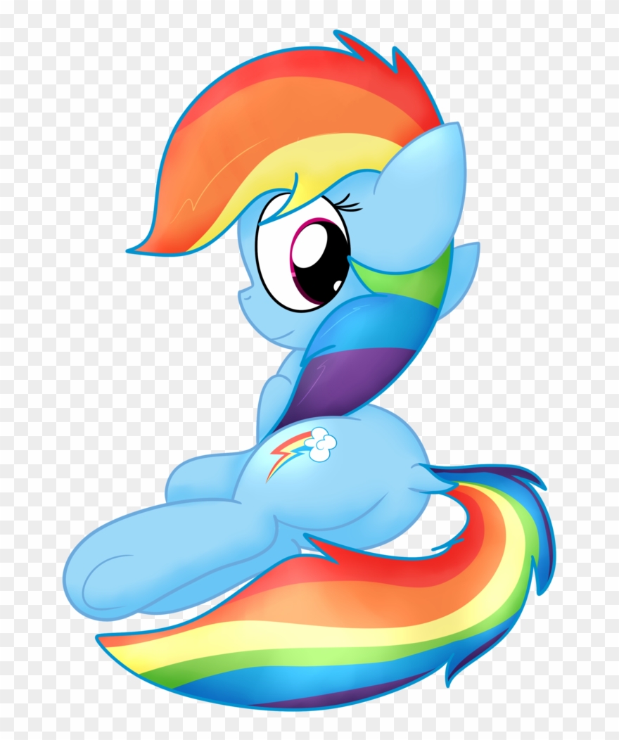 Mr-degration, Laying On Side, Looking Back, Pegasus, - Cartoon Clipart