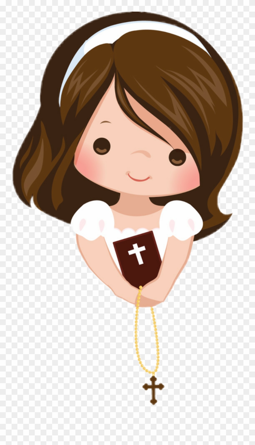 Bautizo Sticker - First Communion Invitations Girl Clipart
