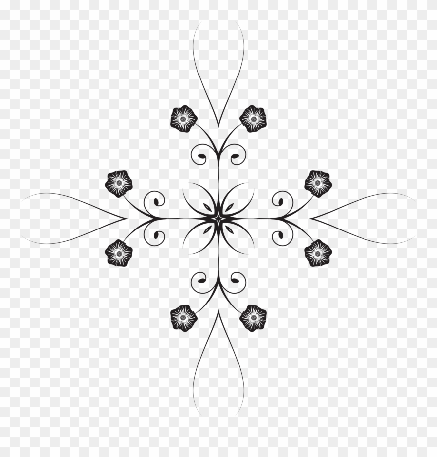 This Free Icons Png Design Of Flowery Flourish Silhouette Clipart