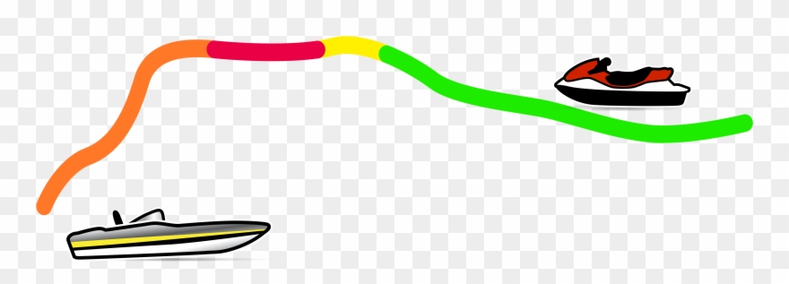 Difficult To Understand Wake Zones Are Shown As Red, Clipart
