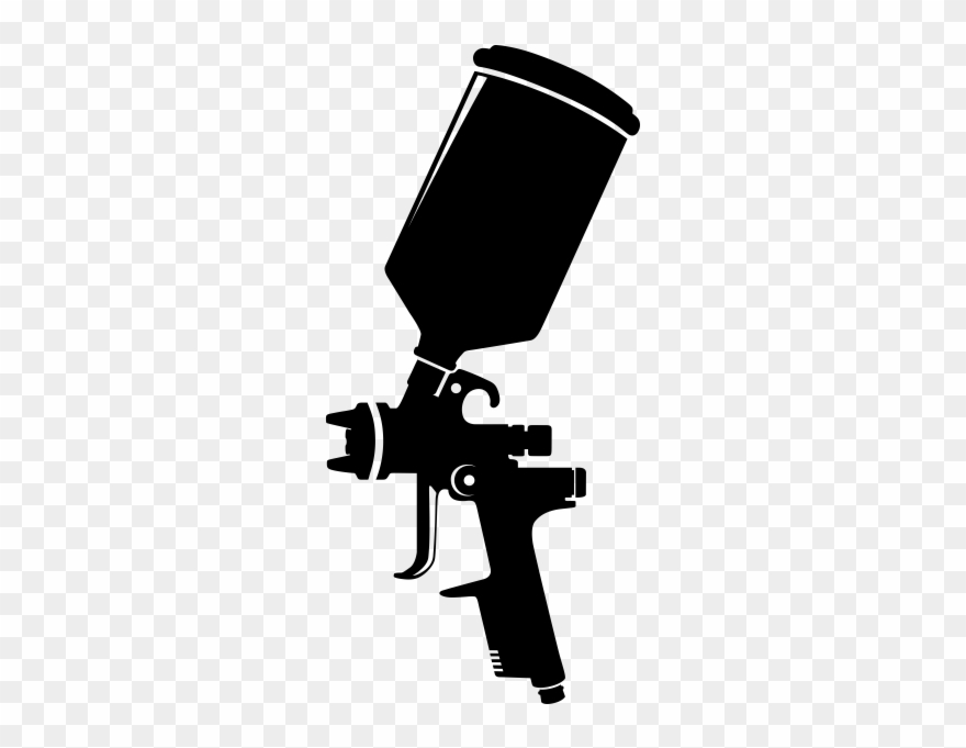 Laser Gun Silhouette Vector Clipart Image - Spray Paint Gun Vector - Png Download