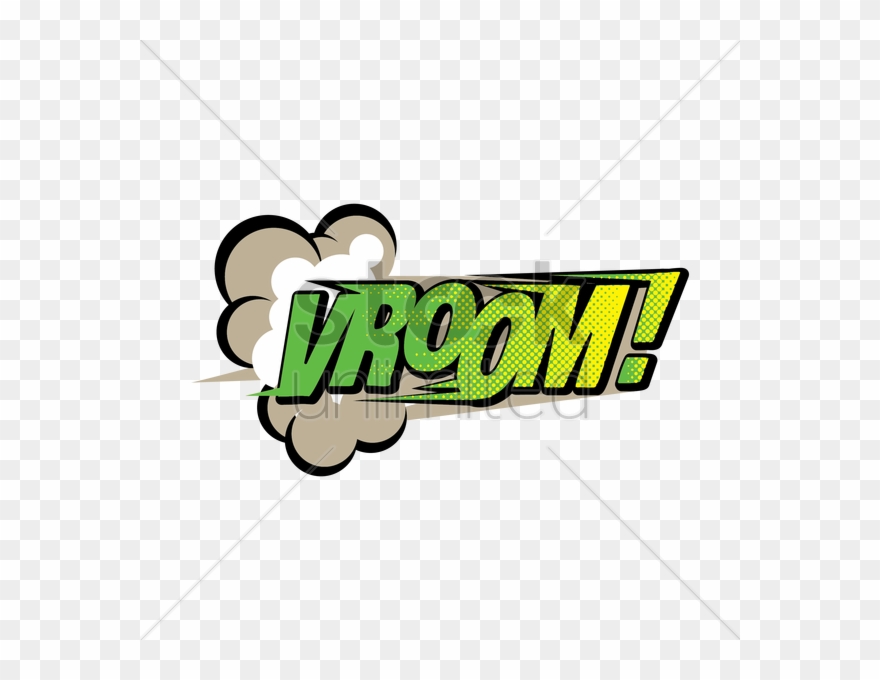 Comic Effect Vroom Vector Graphic - Onomatopoeia Vroom Clipart