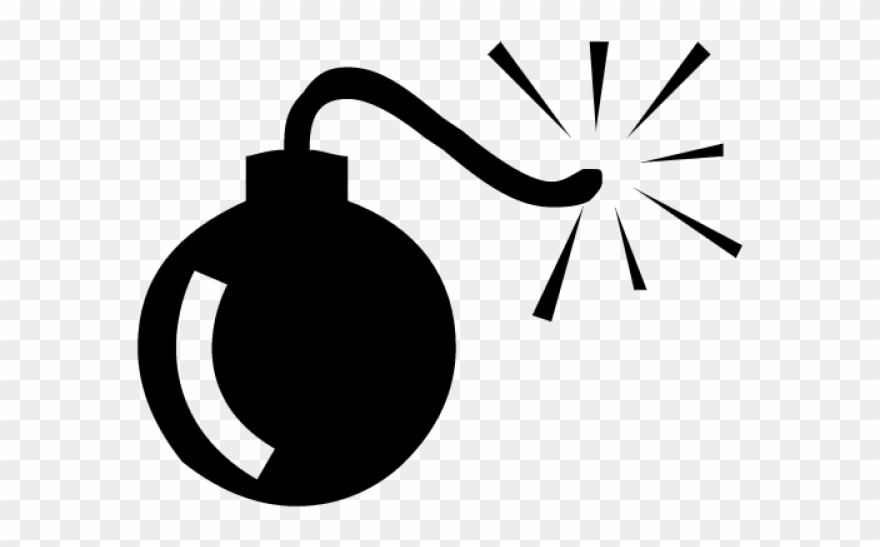 Grenade Clipart Stencil - Bomb Stencil - Png Download
