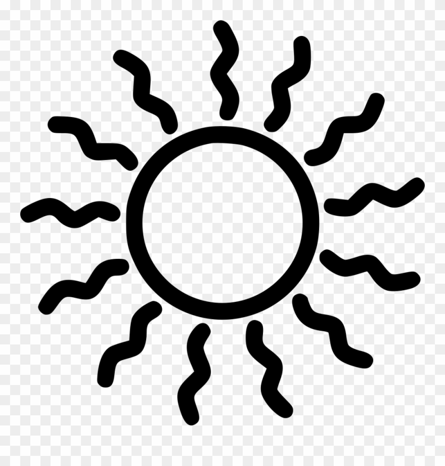 Png File - Simple Sun Outline Clipart