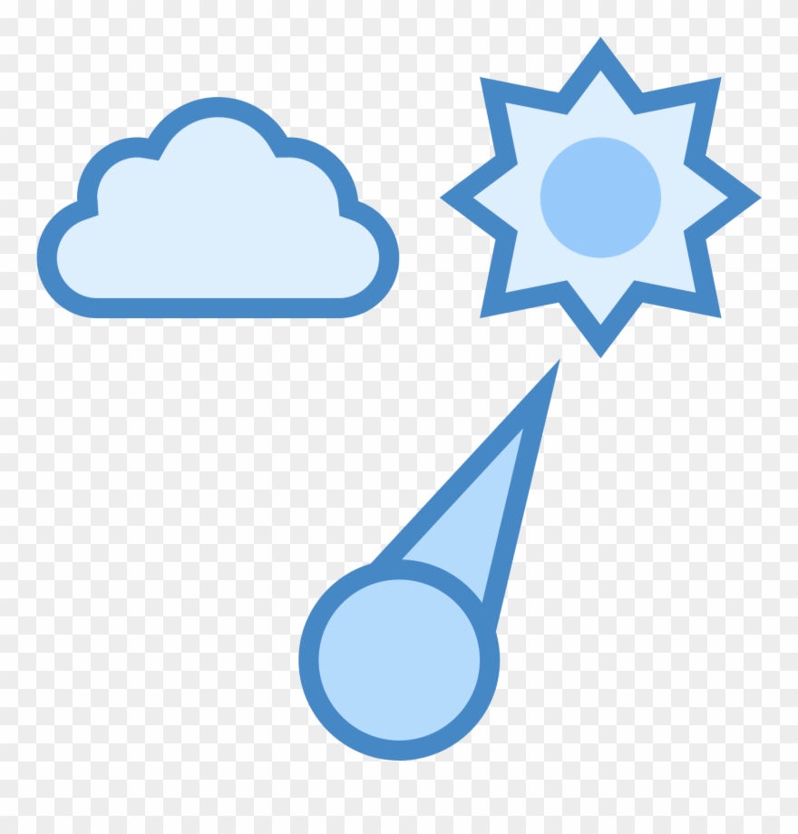 This Icon Has A Cloud On The Top Left And A Son On - Moldova Air Force Roundel Clipart