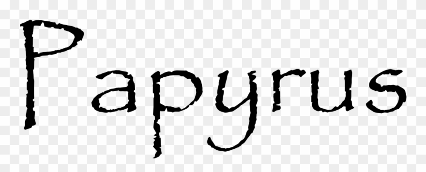 File - Papyrus Font2 - Svg - Papyrus Font Clipart