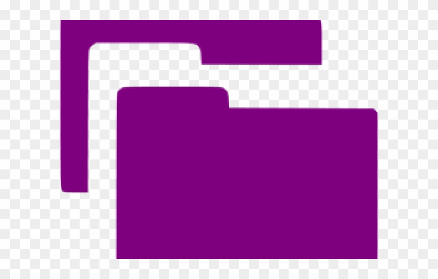 Folder Icons Purple - Electric Blue Clipart