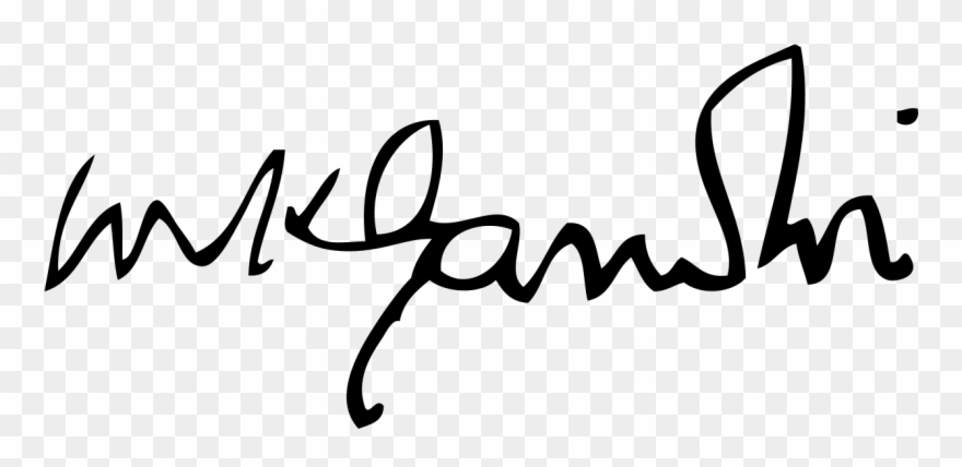 File - Gandhi Signature - Svg - Signatures Of Famous Indian Personalities Clipart