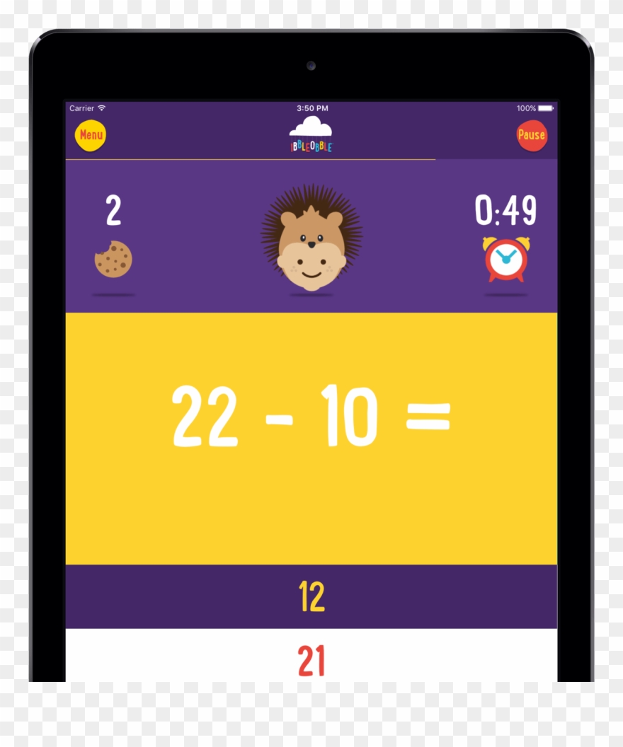 Practice Subtraction With Ibbleobble - Mobile Phone Clipart