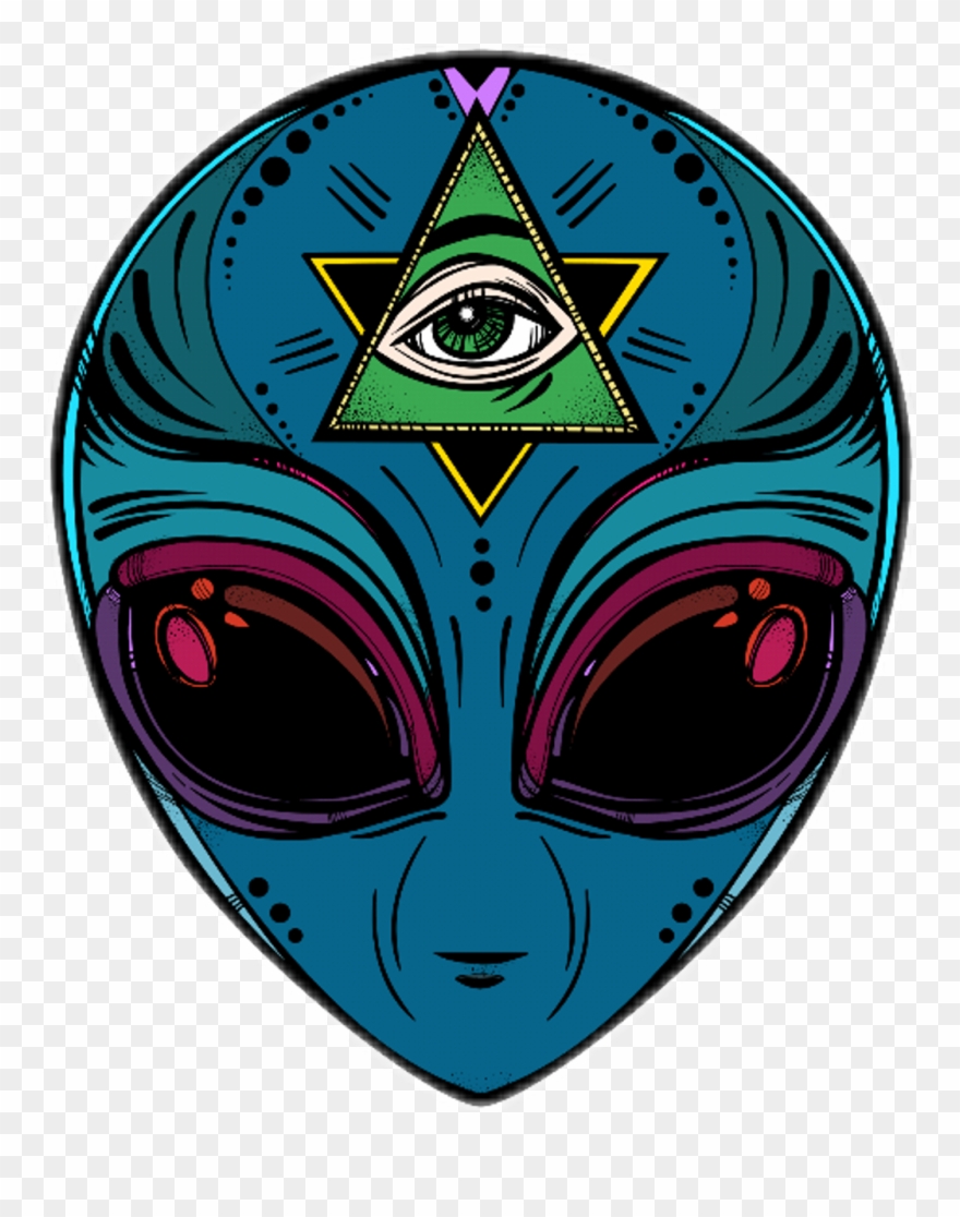 #colorful #colourful #alien #illuminati #cool - Ufo Alien Art Clipart