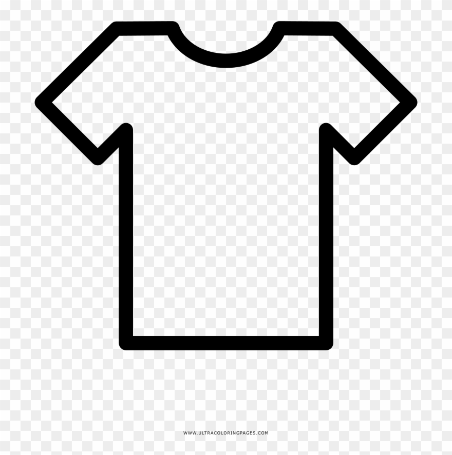 Camiseta Página Para Colorear - Minimal T Shirt Icon Clipart