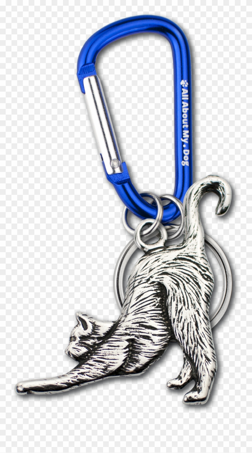 Stretch Cat Carabiner Keychain - Carabiner Clipart