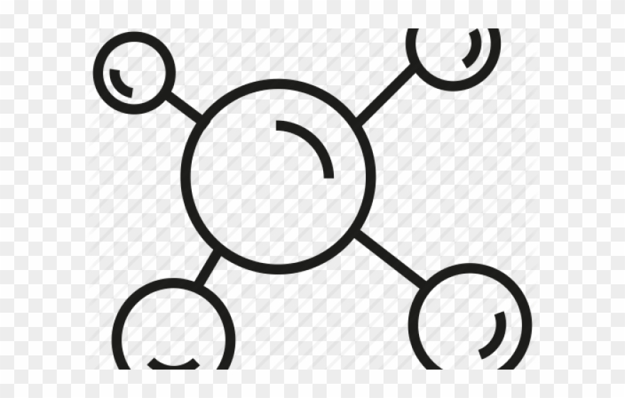 Particle Clipart Atom Symbol - Small Double Bubble Map - Png Download