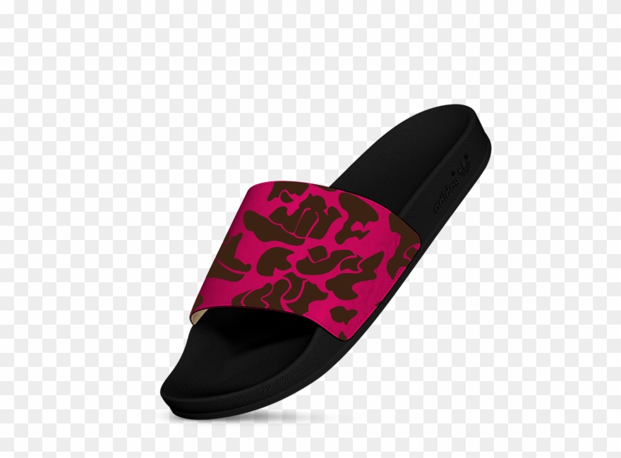 Slide Hot Pink Camo - Flip-flops Clipart