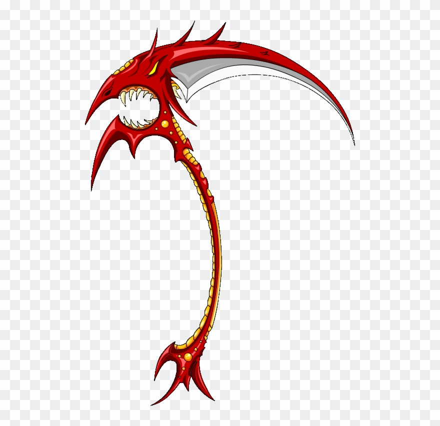Red Ebil Scythe - Darkness Scythe Clipart