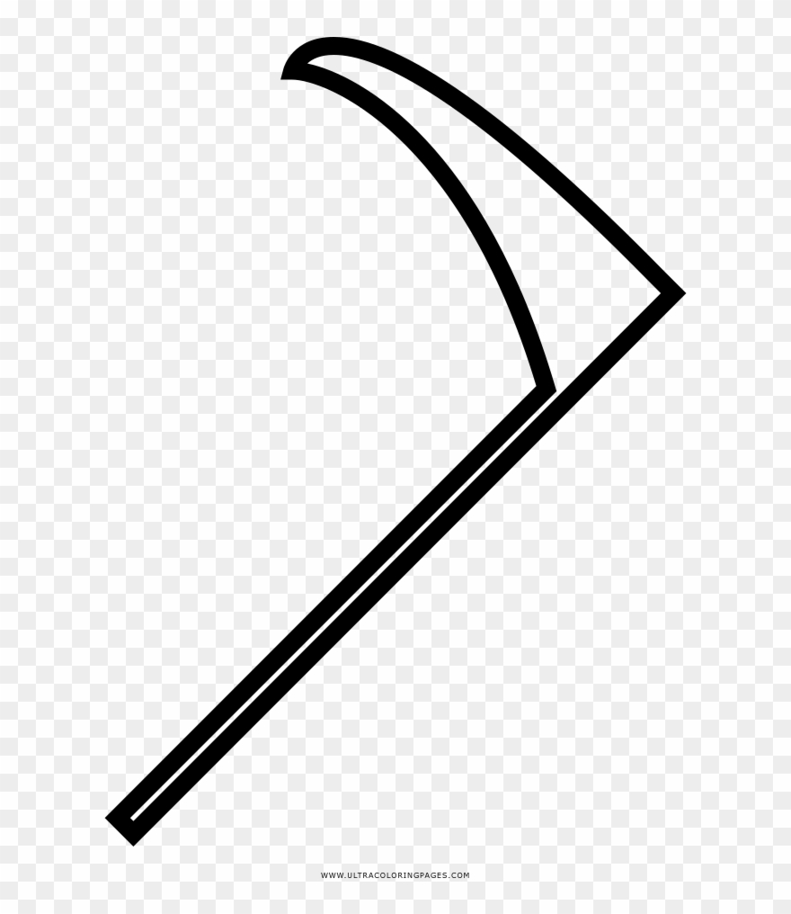 Scythe Coloring Page - Line Art Clipart