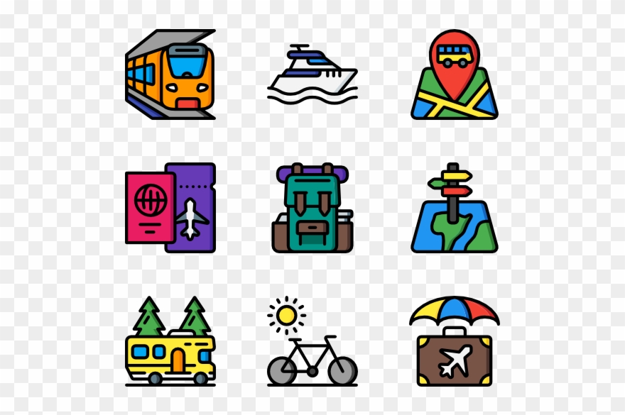 Travel - Iconos De Viajes Clipart