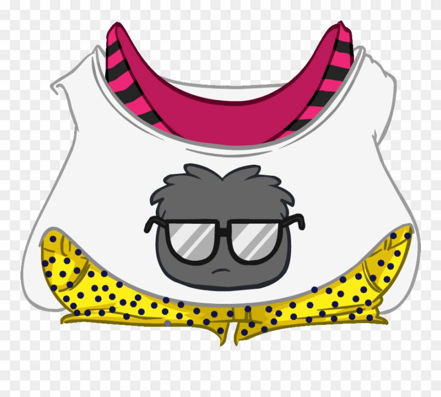 Black Puffle Don't Care Tee Clipart