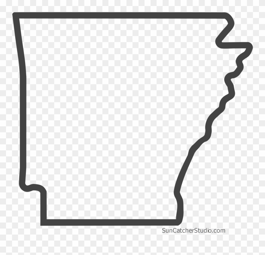 Free Arkansas Outline With Home On Border, Cricut Or Clipart