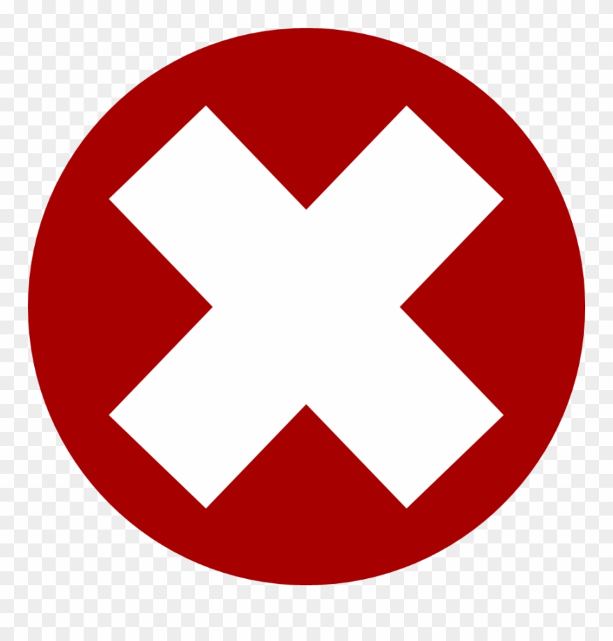 File - Blokkade - X In Red Circle Clipart