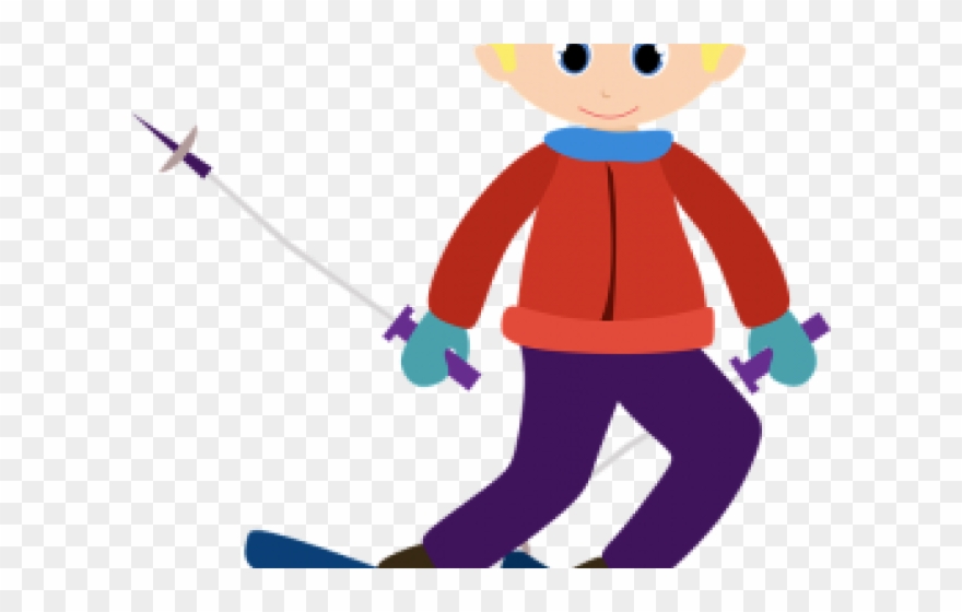 Ski Clipart Skiing Person - Png Download