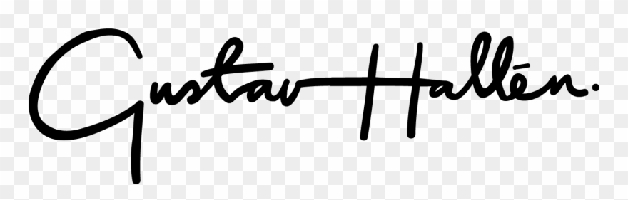 Gustav Hallén - Calligraphy Clipart