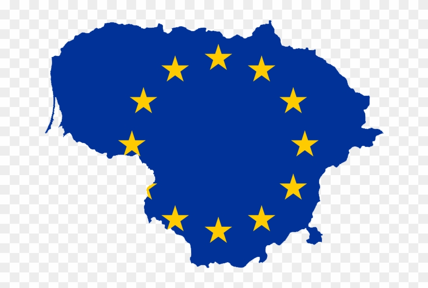 Flag-map Of Ltu Eu - Capital Of Lithuania On Map Clipart