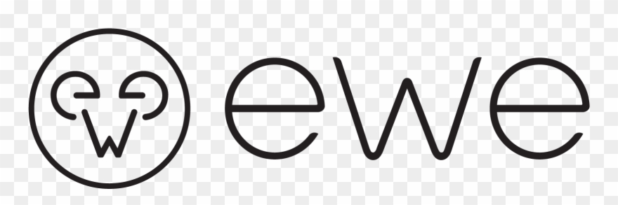 Ewe Logo Black - Line Art Clipart