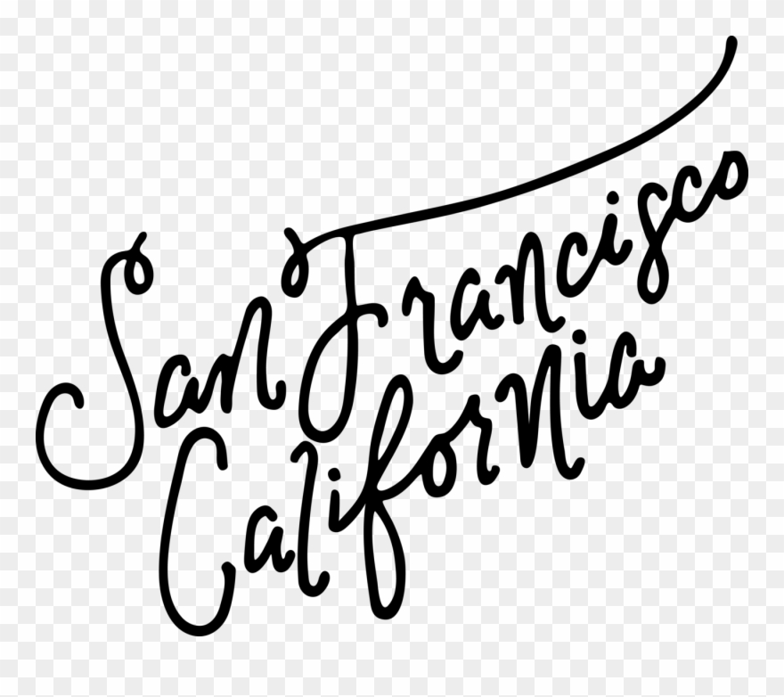 San Francisco, California - Calligraphy Clipart