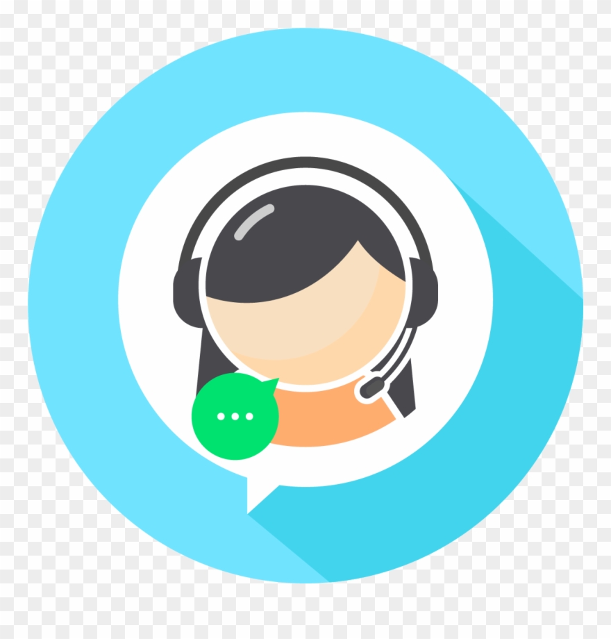 Live Answering Service - Circle Clipart