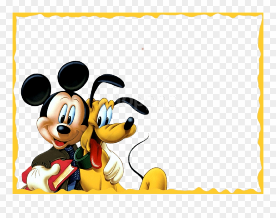 Free Png Best Stock Photos Mickey And Pluto Kidsframe - Mickey Mouse Frame Png Clipart