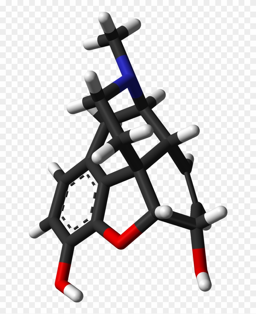 Morphine From Xtal 3d Sticks - Endorphins Structure Clipart