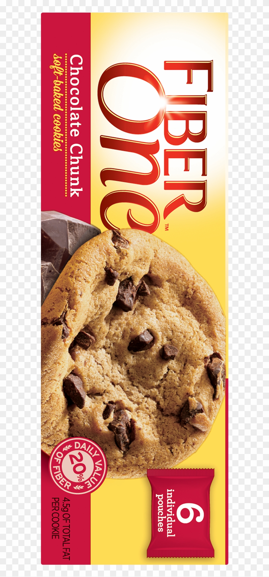 Fiber One Cookies Soft Baked Chocolate Chunk Cookies - Chocolate Chip Cookie Clipart