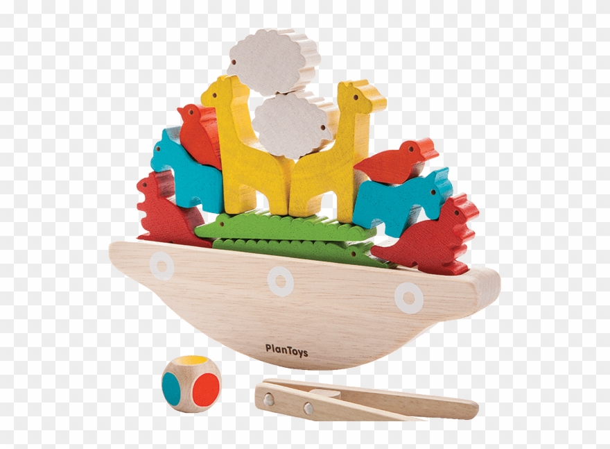 Krásným Úlovkem By Byla I Tahle Skládací Archa Z Fleru, - Plan Toys Balancing Boat Clipart