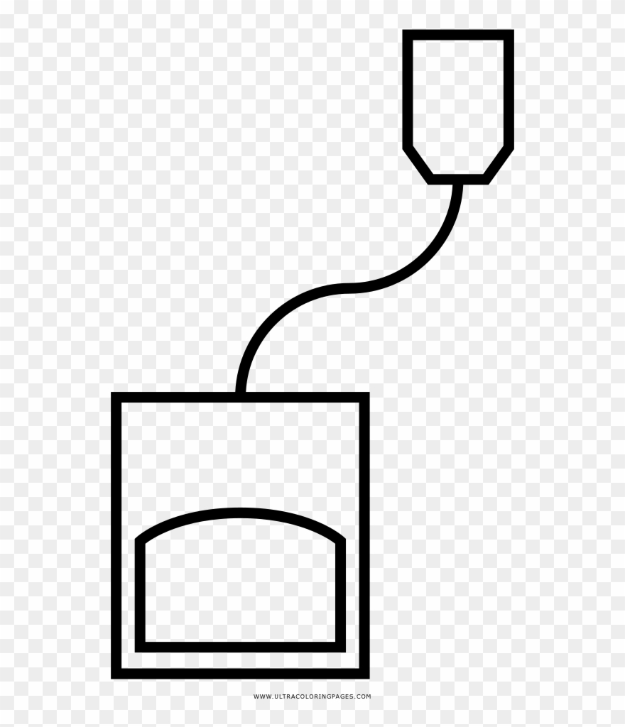 Tea Bag Coloring Page Clipart