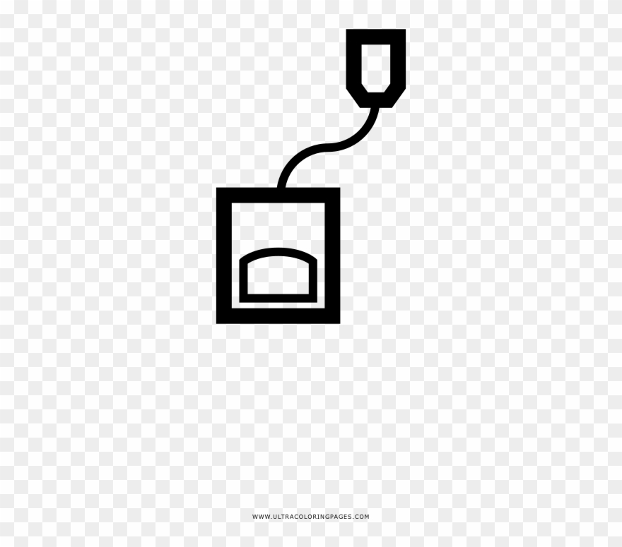 Tea Bag Coloring Page Clipart