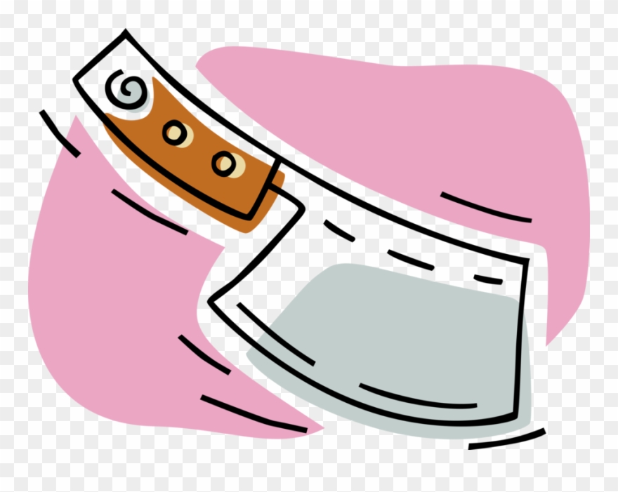 Vector Illustration Of Kitchen Kitchenware Meat Cleaver - Mental Health Clipart