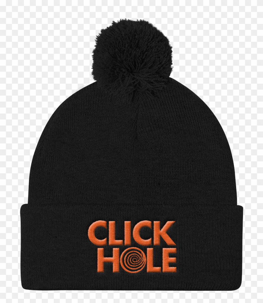 Clickhole Logo Pom Pom Knit Cap Black From The Onion - Beanie Clipart