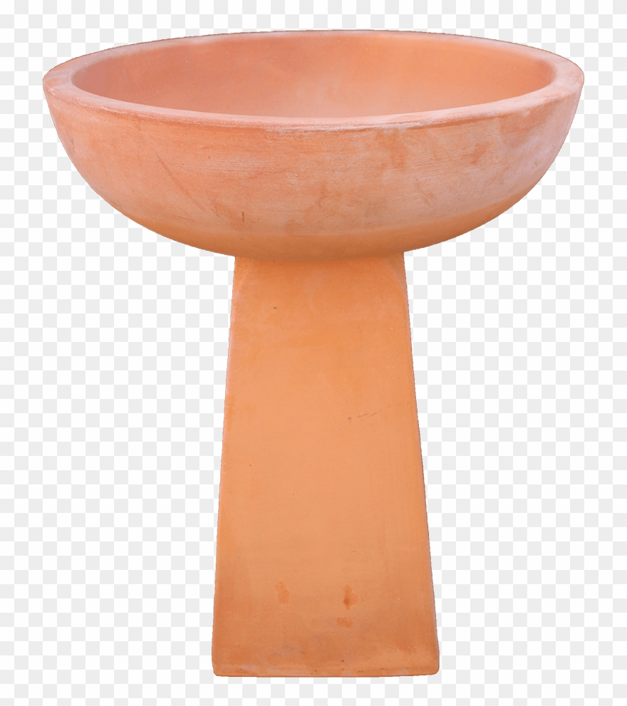 Terracotta Byron Birdbath California - Table Clipart