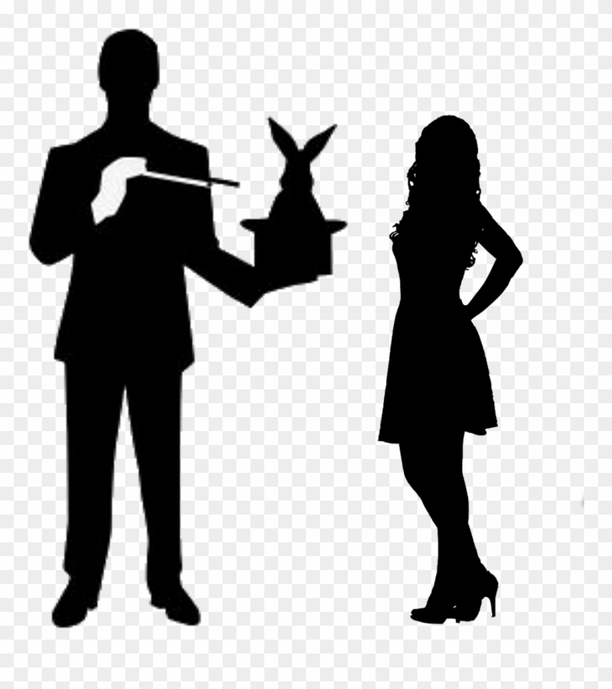 A Magic - Magician Silhouette Clipart