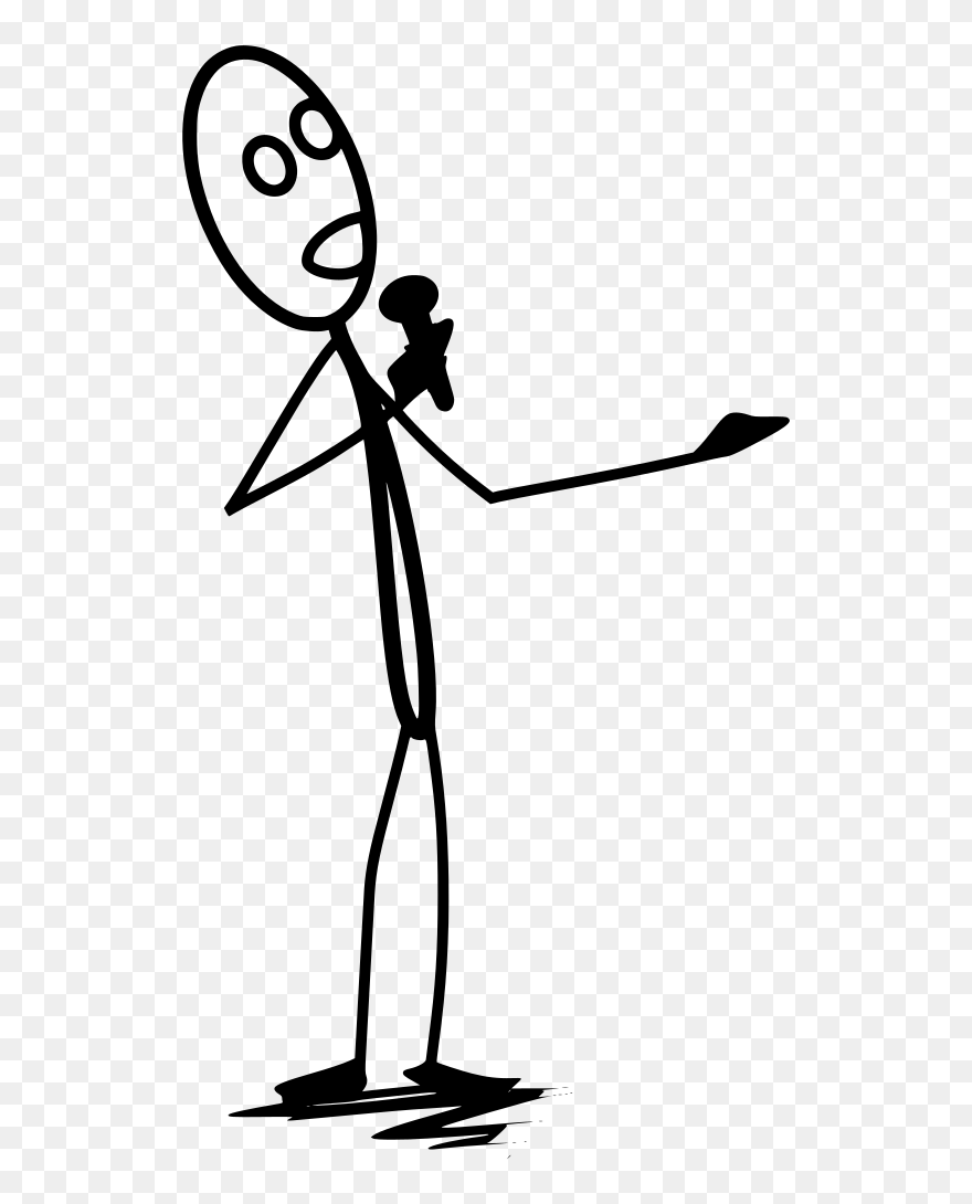 Download Png - Stick Figure Singing Clipart