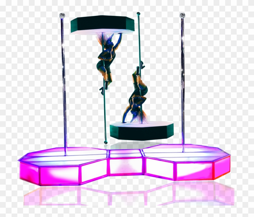 Png All Star Stages Cool Cat Pole Dancer And Catwalk - Trapeze Clipart