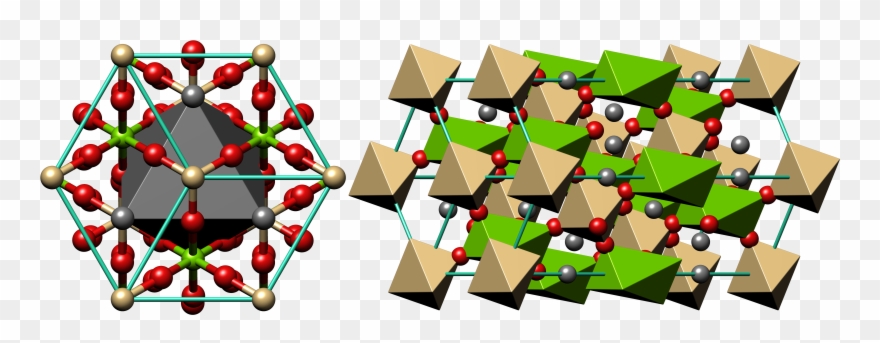 Cd-dolomite Crystal Structure Clipart