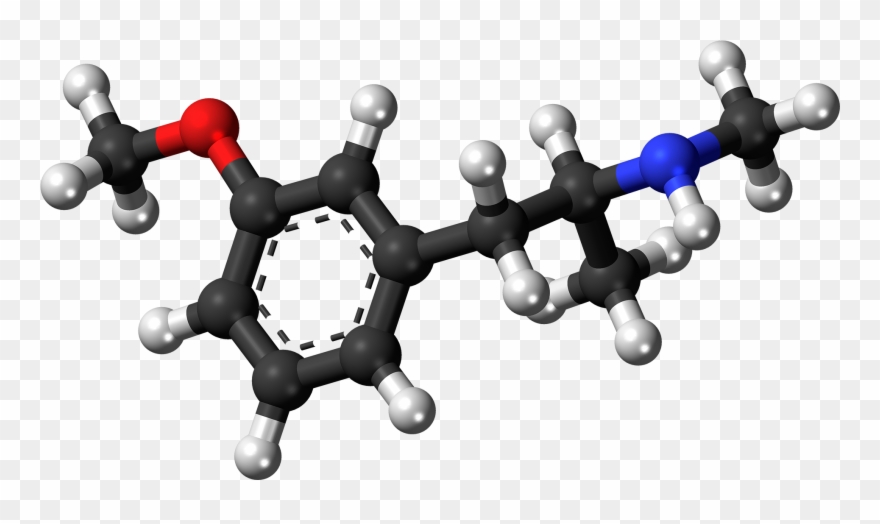 3-methoxymethamphetamine Molecule Ball - Methamphetamine Ball And Stick Clipart