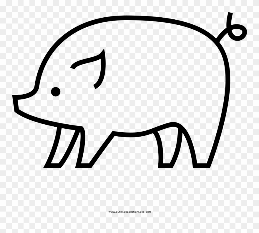 Pig Coloring Page Clipart