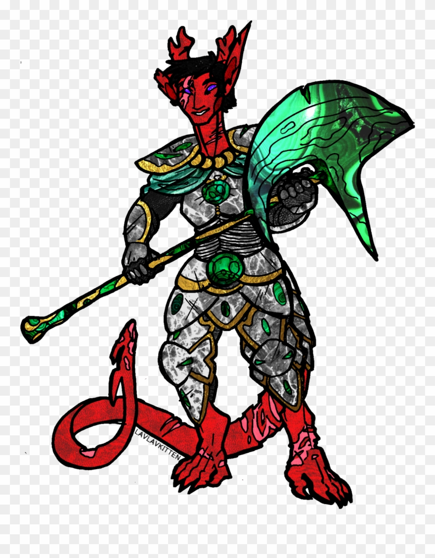 Tibalt, Tiefling Barbarian Played By Jeremy Excitable - Illustration Clipart