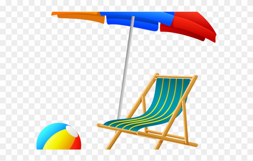 Adirondack Beach Chair Source - Beach Umbrella Clipart Transparent - Png Download