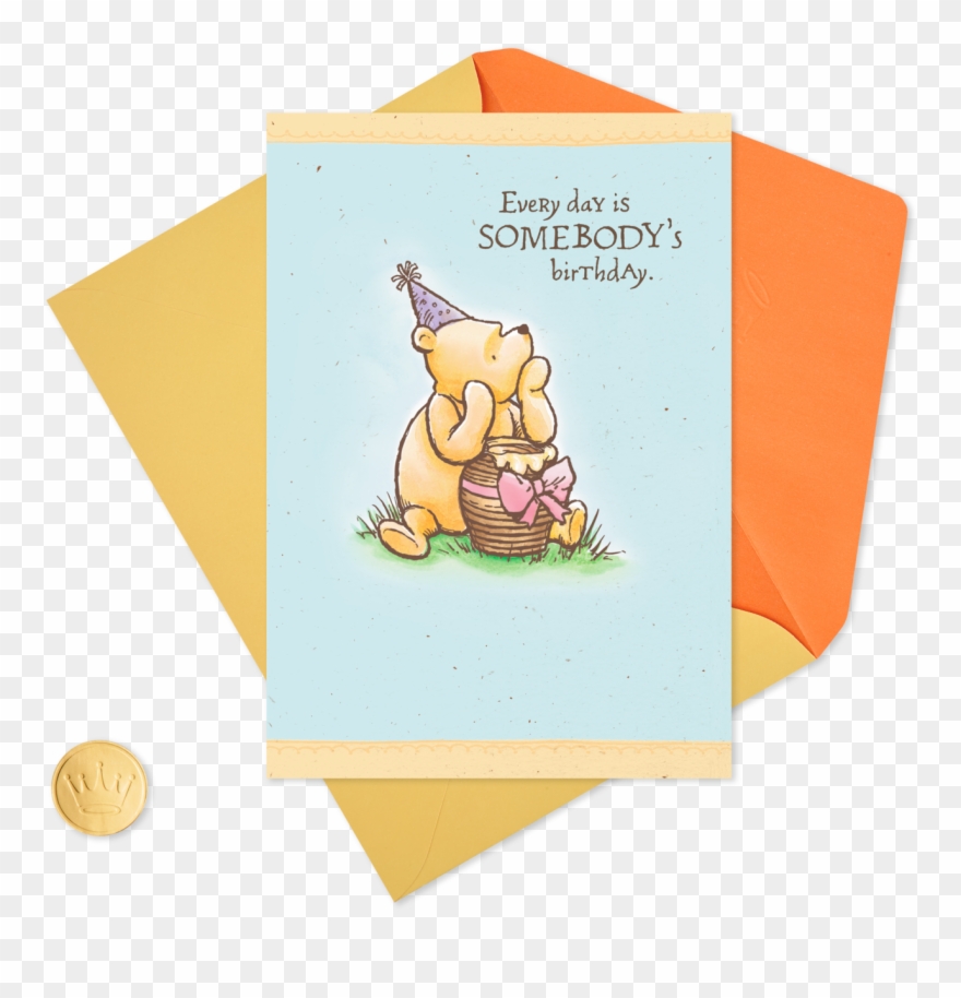 Disney Winnie The Pooh Special Somebody Birthday Card - Greeting Card Clipart