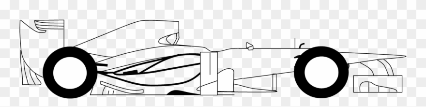 F1 Car Side Drawing Clipart